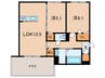 ソレアード魚崎北町 2LDKの間取り