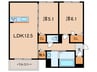 ソレアード魚崎北町 2LDKの間取り