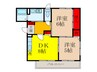 ｴｰﾃﾞﾙﾗｲﾌ 2DKの間取り