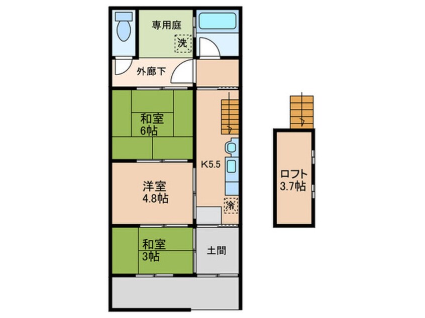 間取図 吉祥院定成町貸家