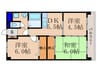 ウイング21 3DKの間取り
