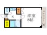 ロ－ズハイツ桂 1Kの間取り