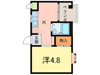 間取図 ジョイフル　イン　オカモト