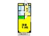 クリアグラン 1Kの間取り