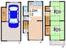 西石切町1丁目貸家 2LDKの間取り