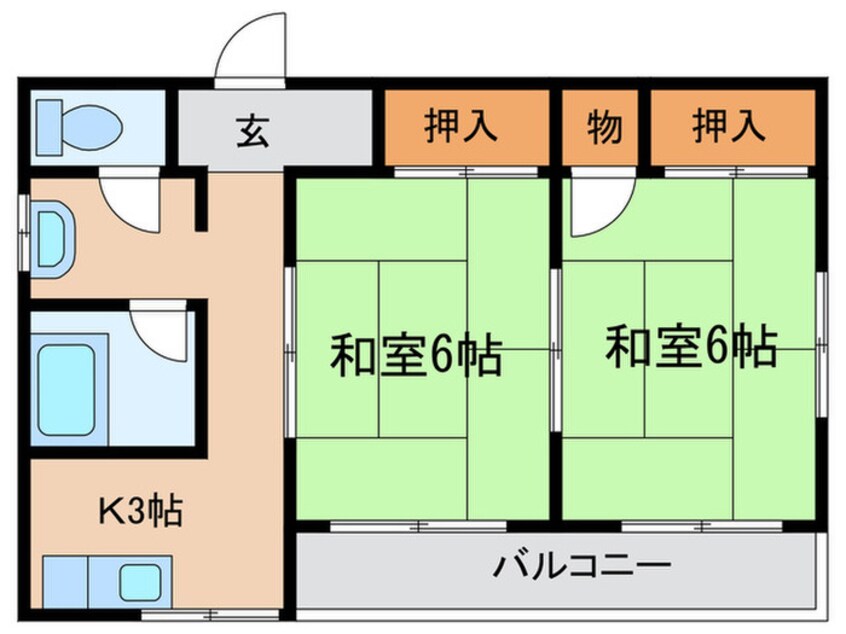 間取図 エイトビル弁天町