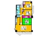 エステム堺・萩原天神(411) 3LDKの間取り