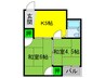 出戸マンション 2Kの間取り