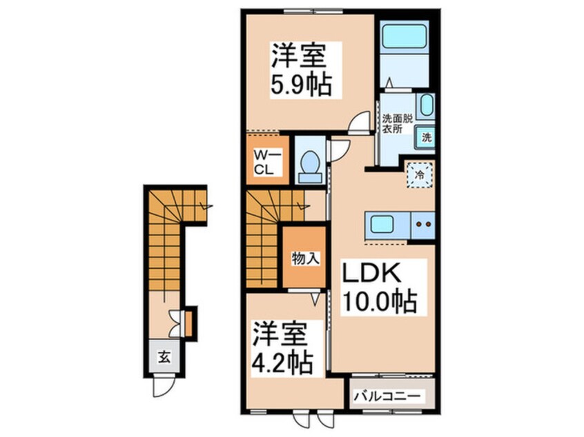 間取図 仮）泉佐野市下瓦屋新築アパート