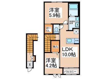 間取図 仮）泉佐野市下瓦屋新築アパート