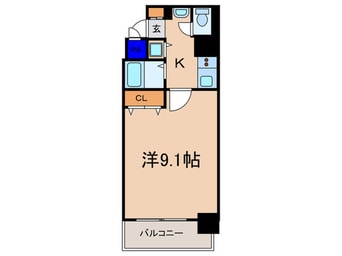 間取図 ｱｸｱﾌﾟﾚｲｽ京都御所ノ内（303）