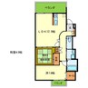 Forest 南植松 2LDKの間取り