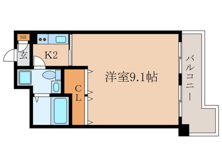 間取図 ベラジオ四条烏丸(603)