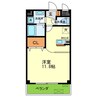 Ｐrimo鳳 1Rの間取り
