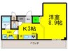 Ｐrimo鳳 1Kの間取り