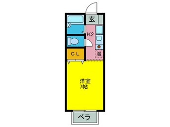 間取図 セジュ－ルＦ　Ｂ棟