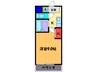 トゥル－西ノ京 1Kの間取り