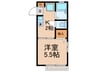 Ｕハイツ 1Kの間取り