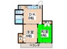 ピュアコート清風 2DKの間取り