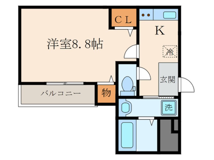 間取図 ﾌｼﾞﾊﾟﾚｽ東桜木町ｳｴｽﾄ