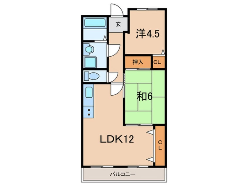 間取図 アコード魚崎（３０２）
