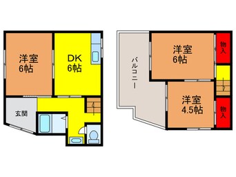 間取図 岸和田3丁目貸家