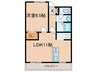 日和マンション 1LDKの間取り