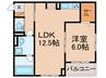 メゾン・ド・ボヌール 1LDKの間取り