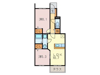 間取図 フォンタ－ナ江井島