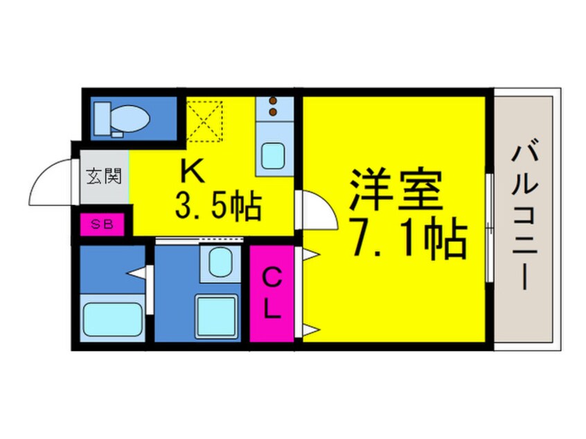 間取図 エム・ステージ矢田ⅡＢ