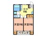 フラワーアレー瀬川 2DKの間取り