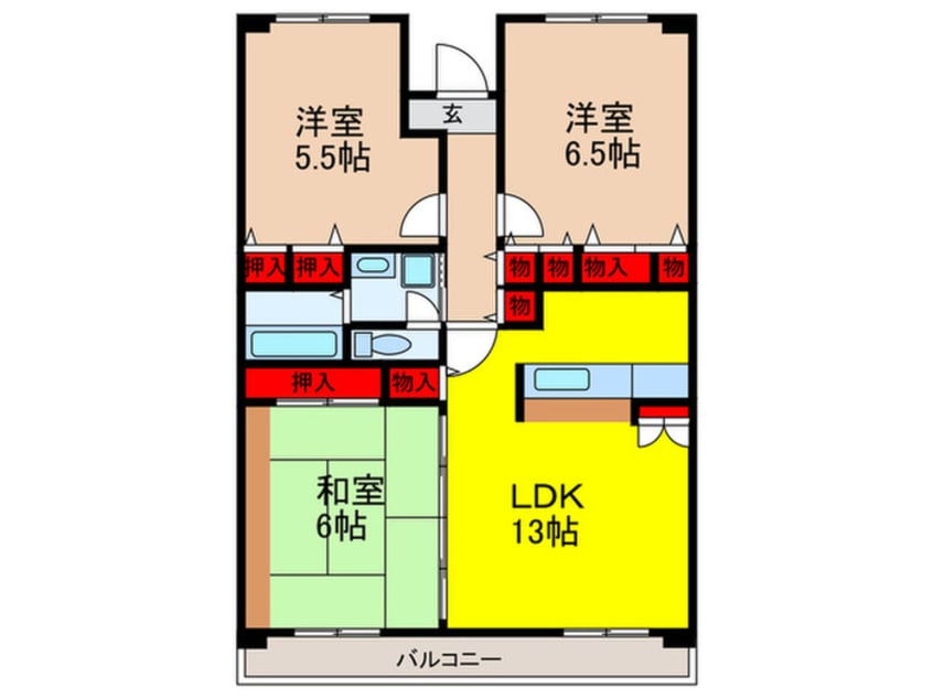 間取図 シティコート豊中二葉町