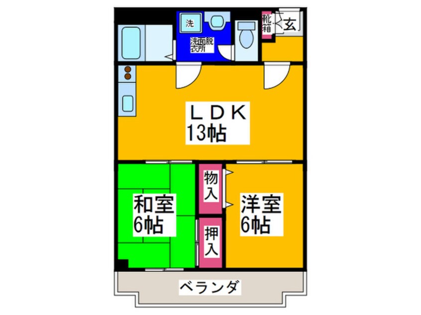 間取図 ＫＲグランドイン