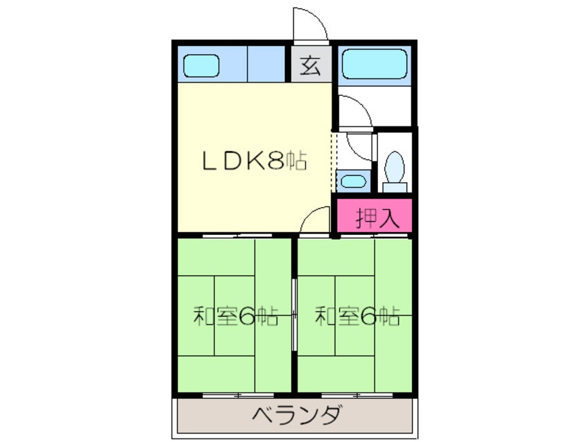 間取図 向井ｺｰﾎﾟ