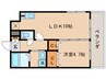 ピュアスイ－ト 1LDKの間取り