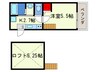 プレシャス五番館 1Kの間取り