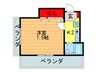 ベルハイム 1Kの間取り