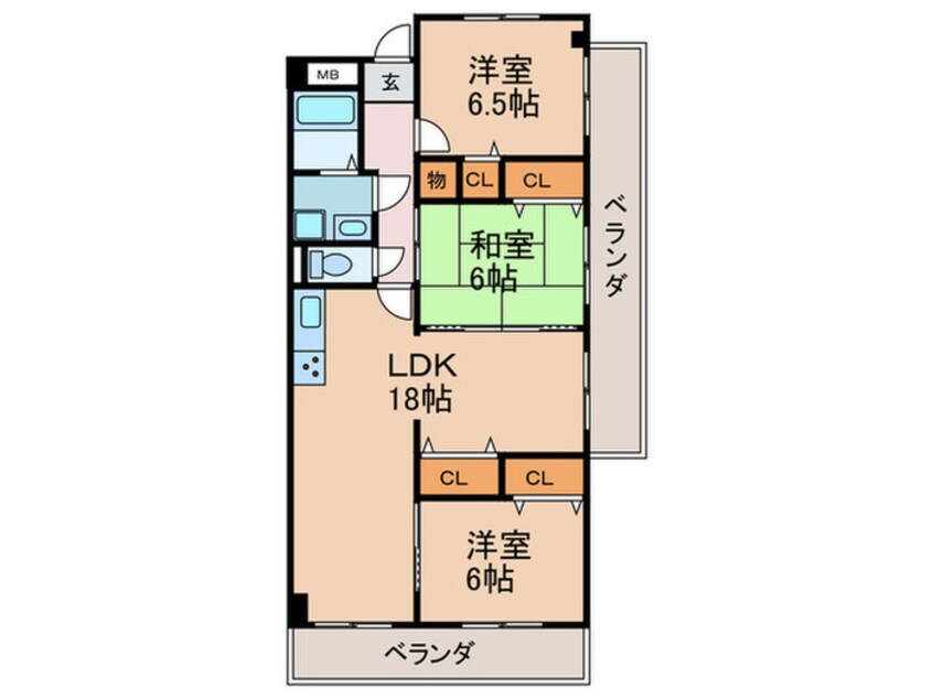 間取図 ハイツひとつまつ２番館