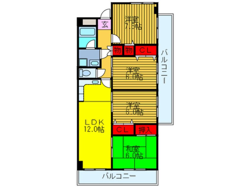 間取図 ハイツひとつまつ２番館