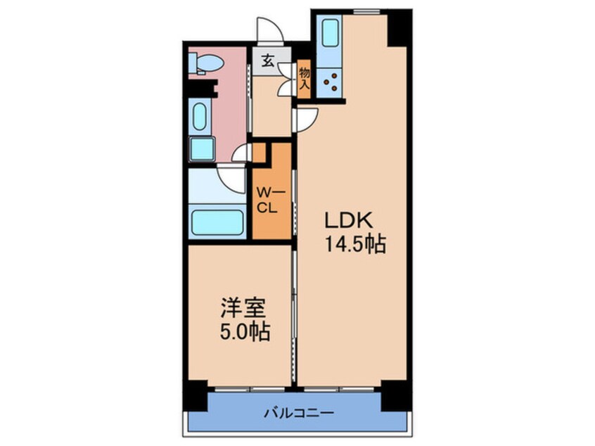 間取図 スクリブコ－ト天神南