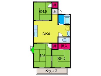 間取図 ＫＭハイツＡ棟