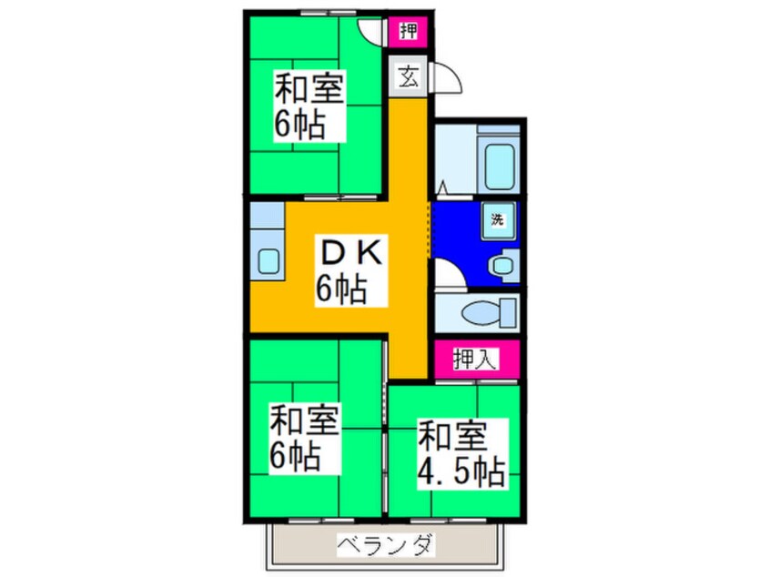 間取図 ＫＭハイツＡ棟