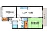 アゼリア桂川 2LDKの間取り