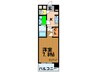 CASSIA高井田NorthCourt 1Kの間取り