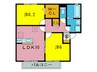 サンハイツ岡Ⅴ 2LDKの間取り