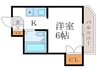 グラシィオ中久世 1Kの間取り