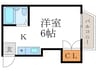 グラシィオ中久世 1Kの間取り