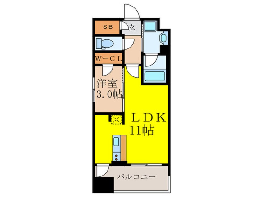 間取図 サンレムート・江坂3rd