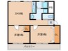 高津橋農住団地A棟 2DKの間取り