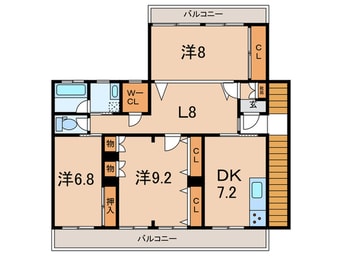 間取図 セブンレジデンス神戸水木通